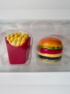 Ceramic Burger & Fries Salt & Pepper Shakers